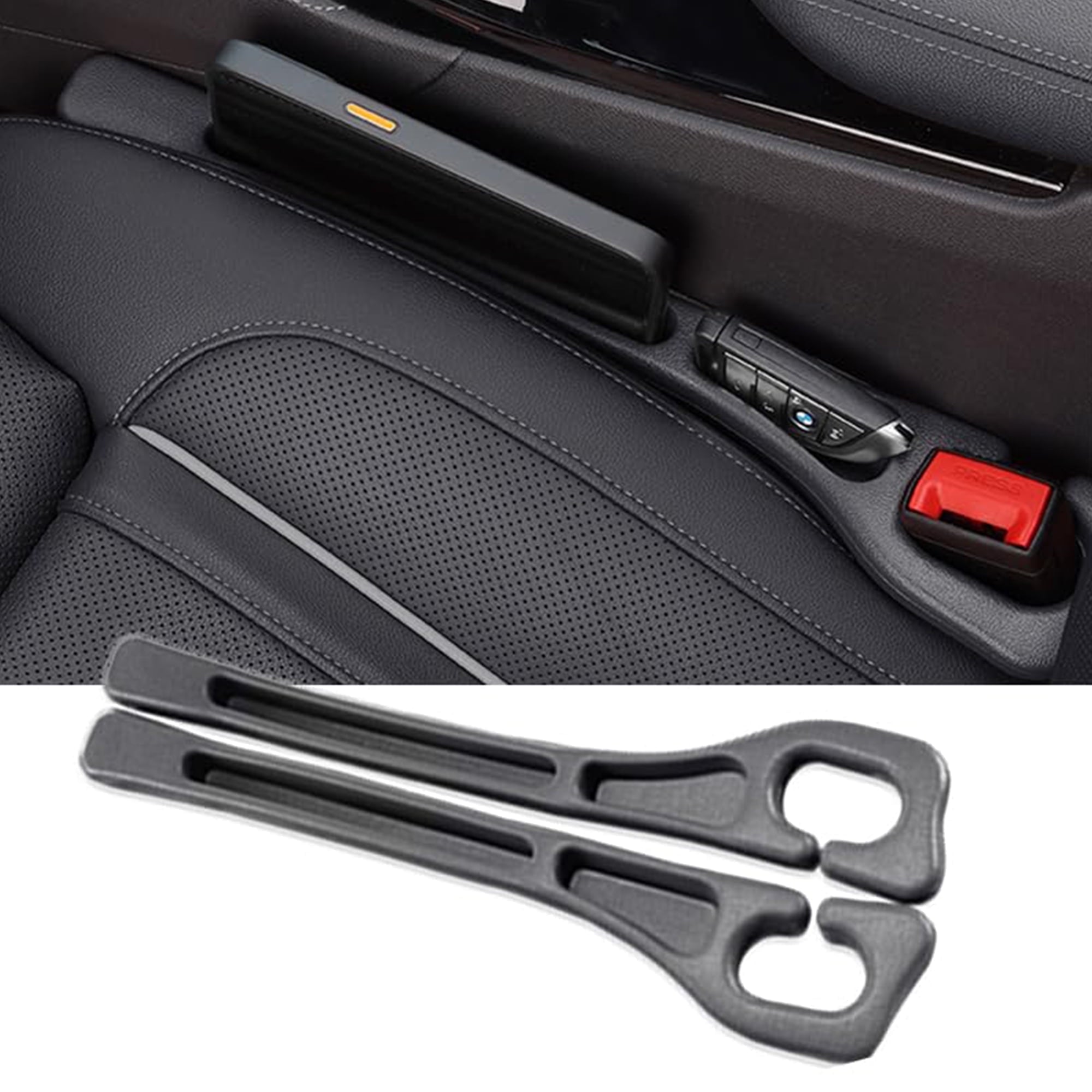 Luxeroad™ Car Seat Gap Filler (2-Pack) – Phone, Keys & Wallet Holder
